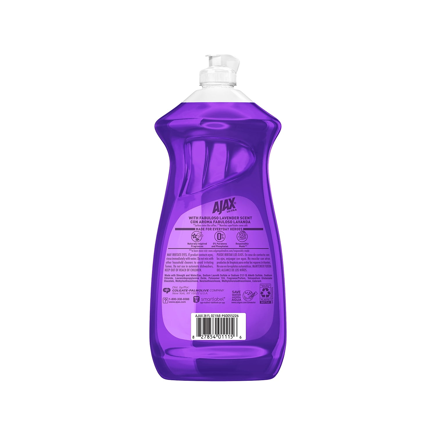 Ajax Ultra Dish Soap Fabuloso Lavender 28 fl. oz 9/Carton (61037540CT)