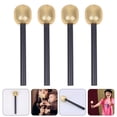 thumbnail image 3 of MasteelfCA 4Pcs Simulated Microphones Plastic Simulated Mic Fake Mic Playthings (Golden), 3 of 7
