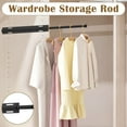 thumbnail image 4 of Valet Rod for Closet Pull Out Retractable Slide Out Valet Rod Closet Organization 13" Aluminum Valet Clothing Hanger Rods Perfect for Suits Dresses & Freshly Pressed Clothes, 4 of 15