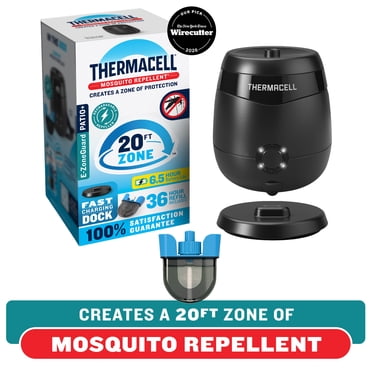 Thermacell E-ZoneGuard Patio   Rechargeable Mosquito Repeller   Fast Charging Dock with 36-Hr Refill and 6.5-Hr Battery