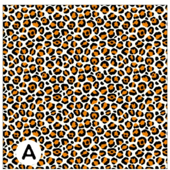 Printed Adhesive Vinyl Halloween Animal Print Pattern 12 x 12 inch Sheet (A)