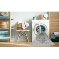 thumbnail image 2 of Ahgly Company Machine Washable Indoor Rectangle Transitional White Smoke Area Rugs, 5' x 8', 2 of 7