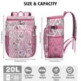 thumbnail image 3 of Travel Cooler Bag - Pioneer Flower Floral Print Pattern Camping Beer Cooler Backpack with Bottle Opener- Waterproof Insulated Picnic Backpacks - Cooler Bag for Beach, 3 of 6