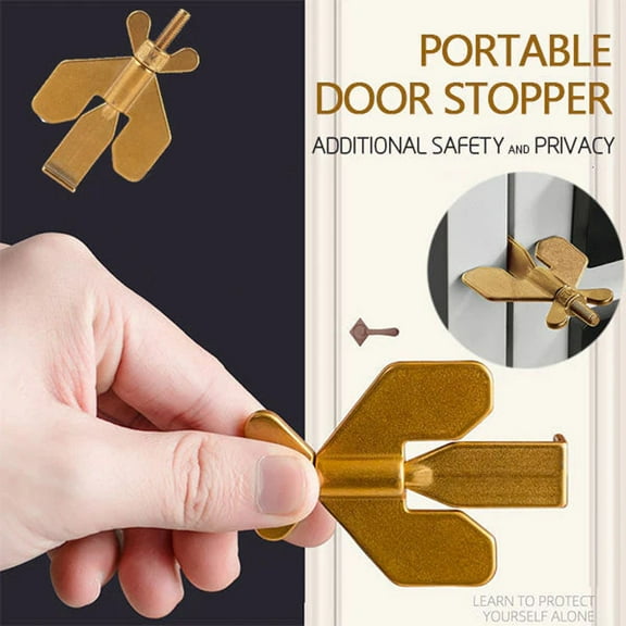 Clearance Hardware door stopper under $5,Portable Door Lock For Travel Devices Additional Aafety And Privacy Door Locker For Home 1PC