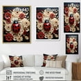 thumbnail image 4 of Designart "The Curious Paper Mache Ladybug In The Garden" Ladybug Floater Framed Wall Decor, 4 of 5
