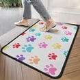 thumbnail image 4 of Colorful Dog Paw Footprint Door Rugs,Washable Non Slip Door Mats Indoor,Decorative Door Mats,Entry Mat Indoor for Entrance,Bedroom,Kitchen,Bathroom,30"x17", 4 of 6