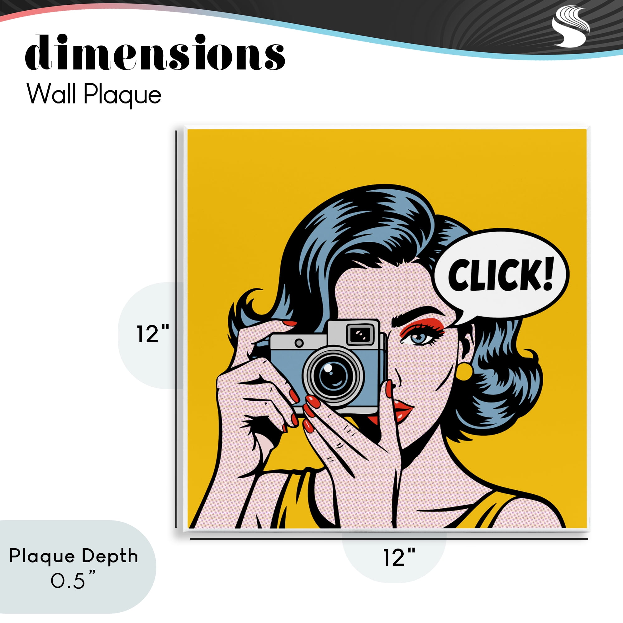 Stupell Industries Click Retro Photographer Wall Plaque Art, design by Andreas Magnusson