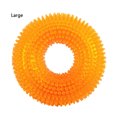 thumbnail image 1 of fastboy Pet Chew Toy Training Squeak Ring Ball TPR Teeth Molar Sound Interactive Game Toy, Orange, L, 1 of 8