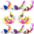 thumbnail image 1 of Juguetes para gatos y ratones VOVIGGOL para gatos de interior, 12 unidades, variedad de 5 colores, 1 of 8