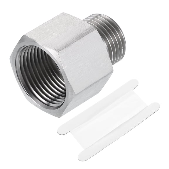 Pipe Fitting Reducing Adapter, ZG1/2" x 3/4" NPT Reducer Connector, Silver