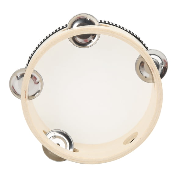 Tambourin Tambourin pour Enfants Instrument de Percussion Tambourin à Main Bois 154mm Polyester Son Net Tambourin Éducatif pour Jouer