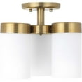 thumbnail image 3 of Progress Lighting Elevate 3-Light Semi-Flush Mount in Polished Chrome with Etched White Glass Shade, 3 of 3