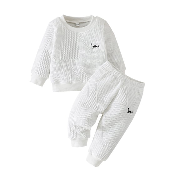 Akiihool Toddler Boys Dress Outfit Baby Boy Clothes Newborn Infant Boy Outfits Romper Pants 2Pcs Clothing Set for 0 3 6 9 12 18 Month Boys White,2-3 Years