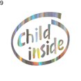 thumbnail image 2 of Walbest Car Atuo Body Window Colorful Laser Baby Reflective Sticker Warning Sign Decor Universal, 2 of 7