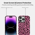 thumbnail image 2 of Compatible with iPhone 16 Pro Case Double Layer Leopard Print Design PC Bumper Protective Phone Cases Scratch Resistant Cover for Women Girls Leopard, Pink, 2 of 7