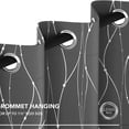 thumbnail image 4 of Grommet Room Blackout Curtain With Wavy Line Print For Bedroom Living Room, 4 of 5