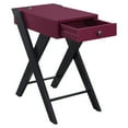 thumbnail image 3 of ACME Fierce Accent Table with USB Charging Dock in Burgundy and Black, 3 of 6