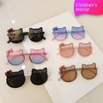 thumbnail image 2 of Gafas de sol para niños con forma de gatito, gafas sin marco, gafas de sol de moda para hombres y mujeres, gafas de sol para bebés, 2 of 6
