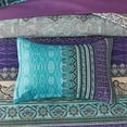 thumbnail image 5 of Boho Comforter Set California King Size 8 Piece Bed in a Bag Bohemian Striped Bedding Quilt Set Aqua Paisley Floral Comforter and Sheet Set,Soft Microfiber Complete Bedding Sets for All Season, 5 of 7