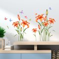 thumbnail image 2 of Adhesivo de pared con estampado de flores superbonito, decoración de pared para sala de estar, dormitorio TUNC Sencillez, 2 of 5