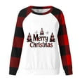 thumbnail image 2 of Christmas Shirts for Women 2024 Long Sleeve Merry Christmas Printed T-Shirt Fashion Casual Blouses Round Neck Pullover Tops, 2 of 3