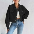 thumbnail image 5 of Womens Cropped Jackets Corduroy Button Down Crop Shackets Tops Long Sleeve Shirts 2024 Trendy Fashion Clothes, 5 of 6