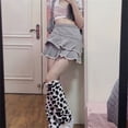 thumbnail image 4 of Kawaii Harajuku Style Punk Plush Girls Leopard Women Leg Cover Leg Socks Leg Warmers Foot Warmer Socks 1, 4 of 8