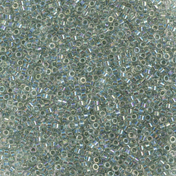 Miyuki Delica 11/0 - Seagreen AB Lined-Dyed DB0084 - 50gms Bag of Japanese Glass Beads