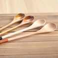 thumbnail image 6 of Hariumiu Binding Wooden Long Handle Coffee Soup Condiment Mixing Spoon Teaspoon Utensil-Black,A, 6 of 8