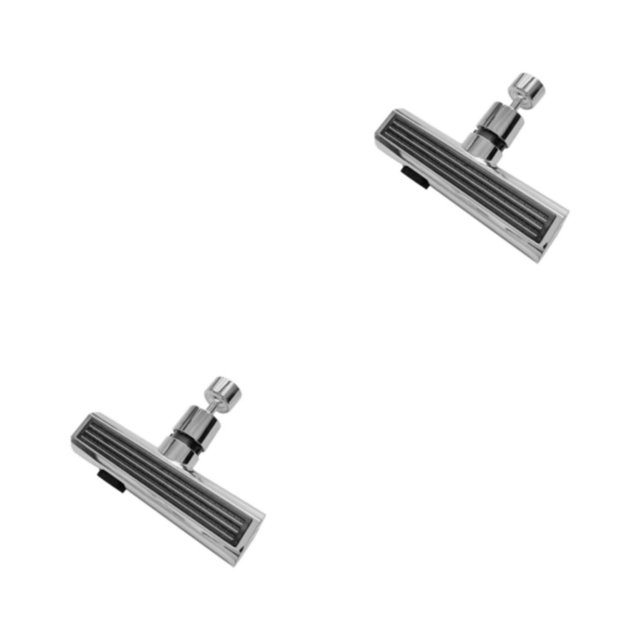 Transemion Aluminum Alloy Easy-to-Clean Waterfall Kitchen Modern Wide Application Spray Proof silver 2Set