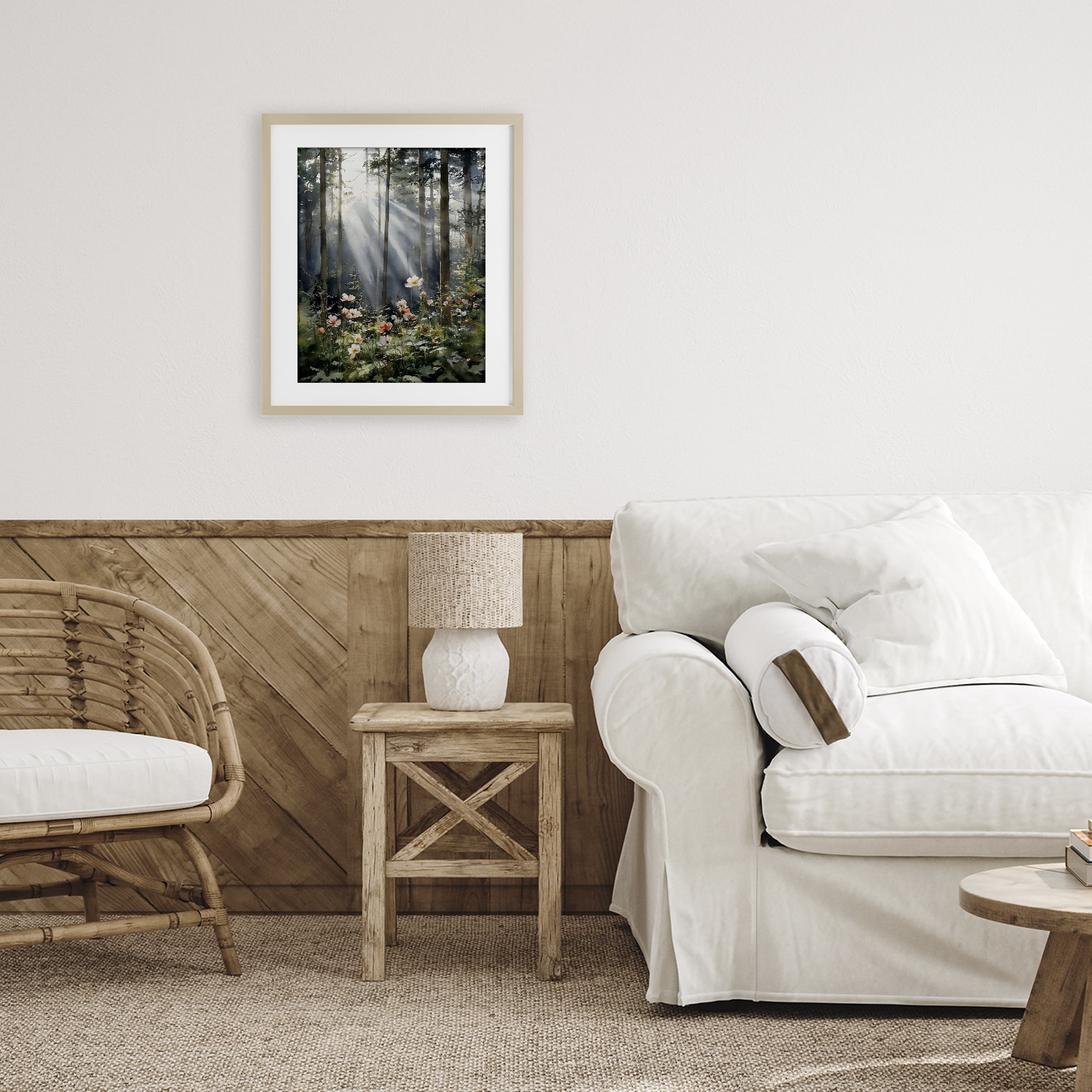 Stupell Industries Sunlit Woods In Morning Birch Framed Print Under Glass, design by Franklyn Gregory