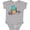 AC-Heather Grey, variant on Aloha- in Cursive with Pineapple Rainbow Colors Boys or Girls Baby Bodysuit
