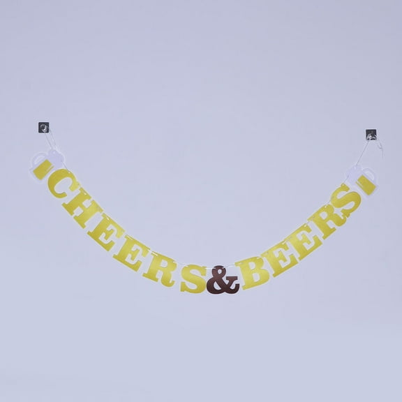 HOMEMAXS CHEERS & BEERS Bunting Banner Beer Festival Decoration for Carnival Birthday Party Wedding Bachelorette Bridal Shower