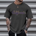 thumbnail image 2 of LUOGENLI T-shirts pour Homme pour Hommes T-Shirt à Imprimé Floral à Manches Courtes à Col Rond pour Tenue Décontractée Tee T-shirts Hommes Blanc Pâques 4TG T-shirts pour Hommes T-shirts Graphiques Saint-Valentin Gris Foncé S, 2 of 4