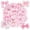 1A-35pcs, variant on 35pcs Adorable Pink Bow Stickers Cute Decorative Stationery Stickers for Suitcase Guitars Luggage