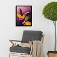 thumbnail image 2 of Pink Orchid Vibrant Mauve Flowers Painting Art Print Framed Poster Wall Decor 12x16 inch, 2 of 5