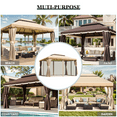 thumbnail image 3 of TANGJEAMER 13×10 FT Deluxe No Screws\ Gazebo,Double Roof Outdoor Shelter Tent with Mosquito Nettings and Privacy Screens, 3 of 6