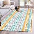 thumbnail image 2 of Teal Orange Boho Area Rug Washable 3x5 Entryway Rug Non-Slip Indoor Low Pile Ethnic Tribe Geometric Floor Carpet Small Rugs for Bedroom Office Living Room Kitchen Entrance Nursery, 2 of 9