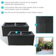 thumbnail image 4 of Sunnydaze 21.5" x 11.5" x 9.25" Rectangle Black Polyrattan 2-Section Indoor Planter 2-Count, 4 of 10
