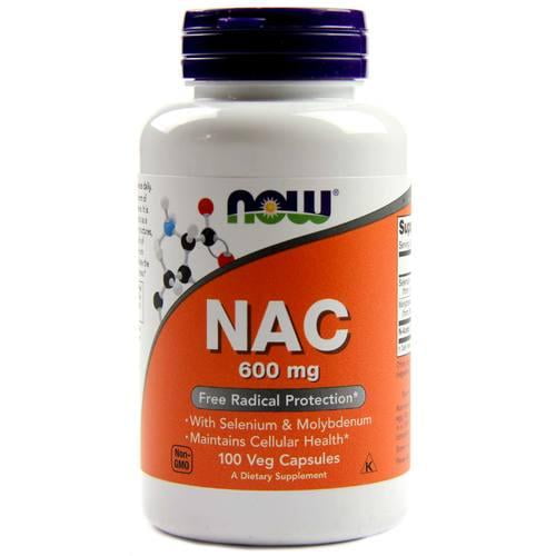 N acetilcisteína Now NAC 600 mg 100 cápsulas Now NAC