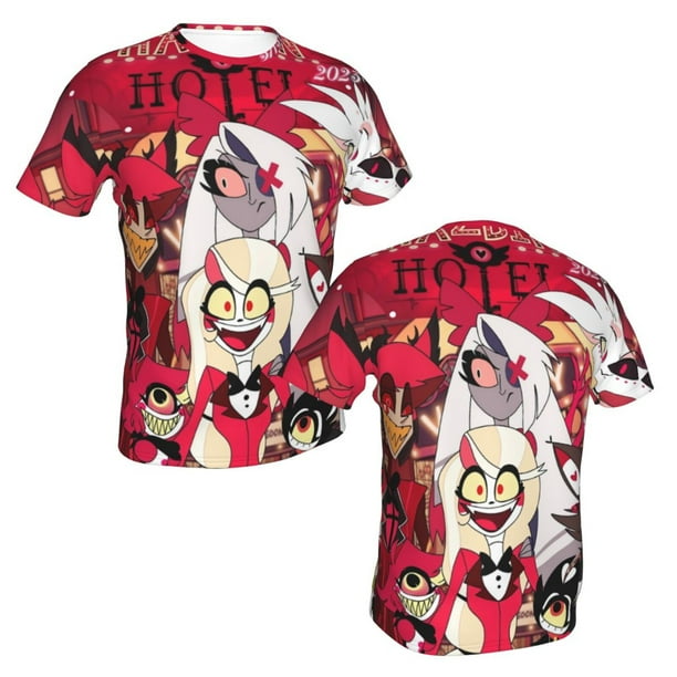 HAZBIN HOTEL グラフィックTシャツ 2点セット Hazbin Hotel Unisex 3d Pattern Printed Short Sleeve T-Shirts