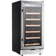 thumbnail image 1 of VEVOR Wine Cooler 28 Bottle Mini Wine Fridge with Glass Door Digital Temp Control, 1 of 9