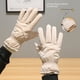 thumbnail image 2 of Guantes cálidos de otoño e invierno para mujer, acolchados y gruesos, para deportes al aire libre, a prueba de viento, con pantalla táctil, 2 of 5