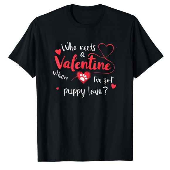 AALJY Happy Anti-Valentines Day Funny Puppy Love Dogs Ov