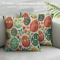 thumbnail image 3 of Shiartex  Spring Easter Pillow Covers Colorful Eggs Decor Throw Pillows Case for Couch Rabbit Holiday Pillowcase Outdoor Decorative Cushion Cases for Sofa Bed Decorations ，Multi-Size, 3 of 5