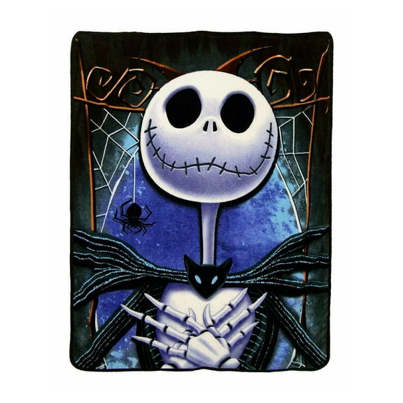 Disney Nightmare Before Christmas Jack Skellington 46"x60" Fleece Throw Blanket