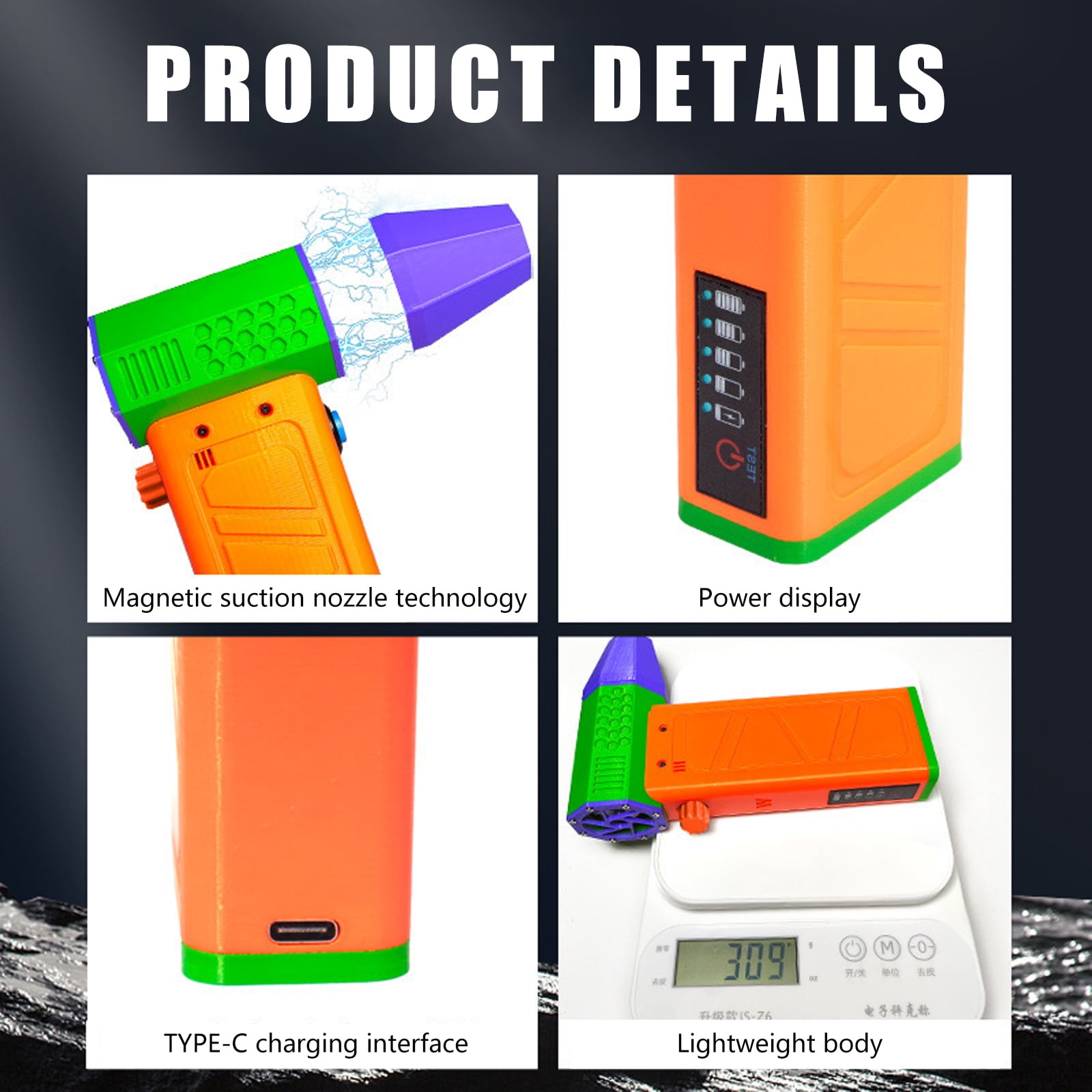 140000RPM Compressed Air Dusters Cleaner Air Blower for PC Cleaning Electric Air Dusters Speed Adjustment Rechargeable