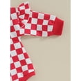 thumbnail image 5 of Bagilaanoe Newborn Baby Girl Oversized Romper Sweatshirt Long Sleeve Bodysuits Plaid Pullover 3M 6M 12M 18M Infant Casual Tee Tops, 5 of 8
