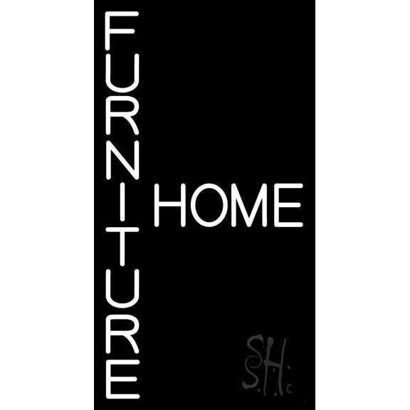 Home Furniture LED Neon Sign 24" Tall x 13" Wide - inches Black Square Cut Acrylic Backing, with Dimmer - Premium built indoor Sign for Storefront, Store interior, Exhibition, Decor.