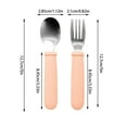 thumbnail image 2 of VALSEEL Kitchen Gadgets 2 Pcs Children Safe Fork and Spoons Baby Utensils Kids Cutlery Spoon Fork with Silica Gel Grip Covered Food Grade, 2 of 5